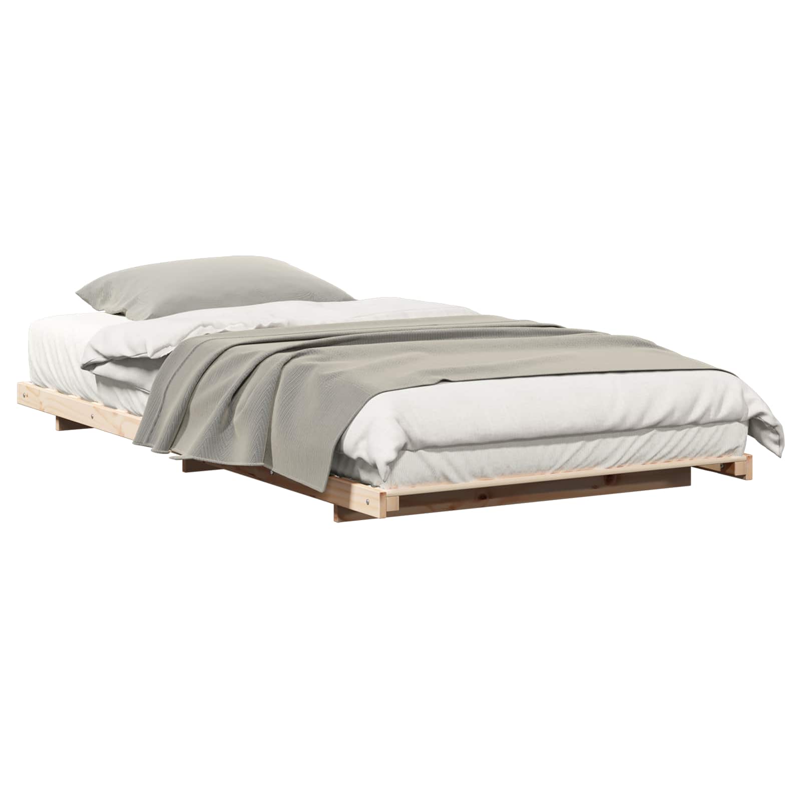 Bettrahmen Braun 90 x 220 cm Massives Kiefernholz