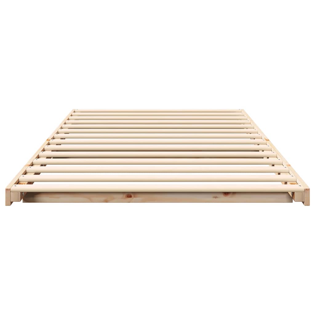 Bettrahmen Braun 90 x 220 cm Massives Kiefernholz