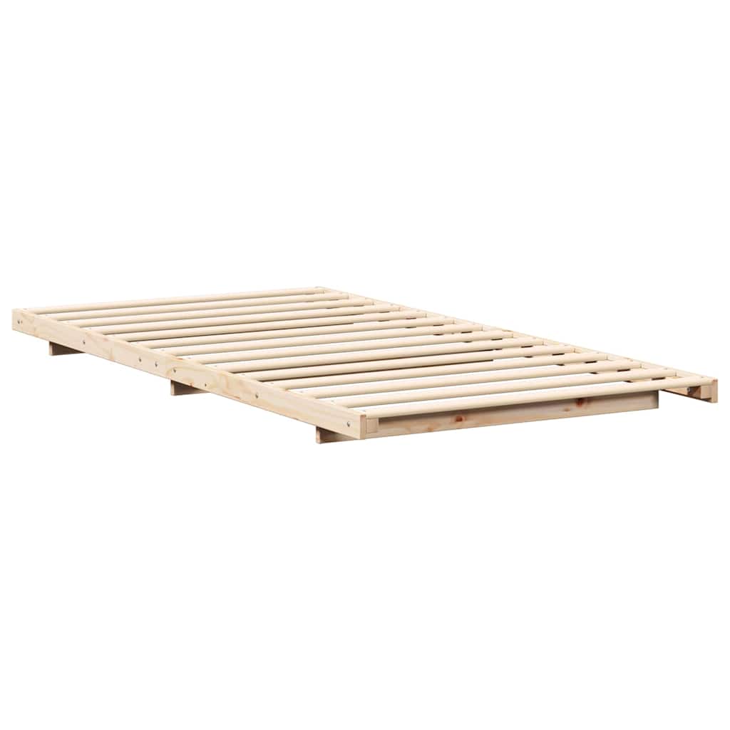 Bettrahmen Braun 100 x 220 cm Massives Kiefernholz