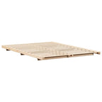 Bettrahmen Braun 140 x 220 cm Massives Kiefernholz