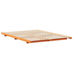 Bettrahmen Wachsbraun 140 x 220 cm Massives Kiefernholz