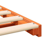 Bettrahmen Wachsbraun 160 x 220 cm Massives Kiefernholz