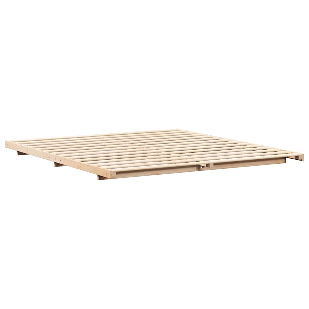 Bettrahmen Braun 180 x 220 cm Massives Kiefernholz