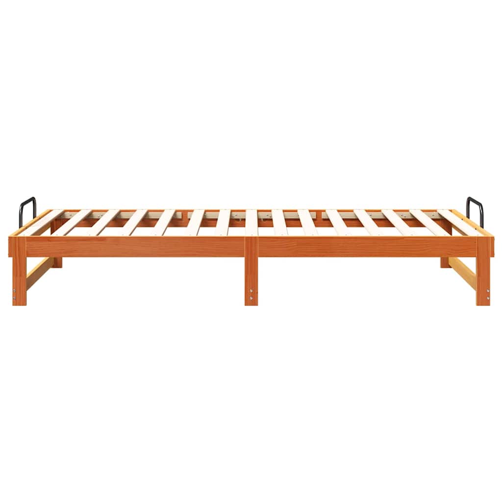 Bettrahmen Braun 100 x 200 cm Massives Kiefernholz