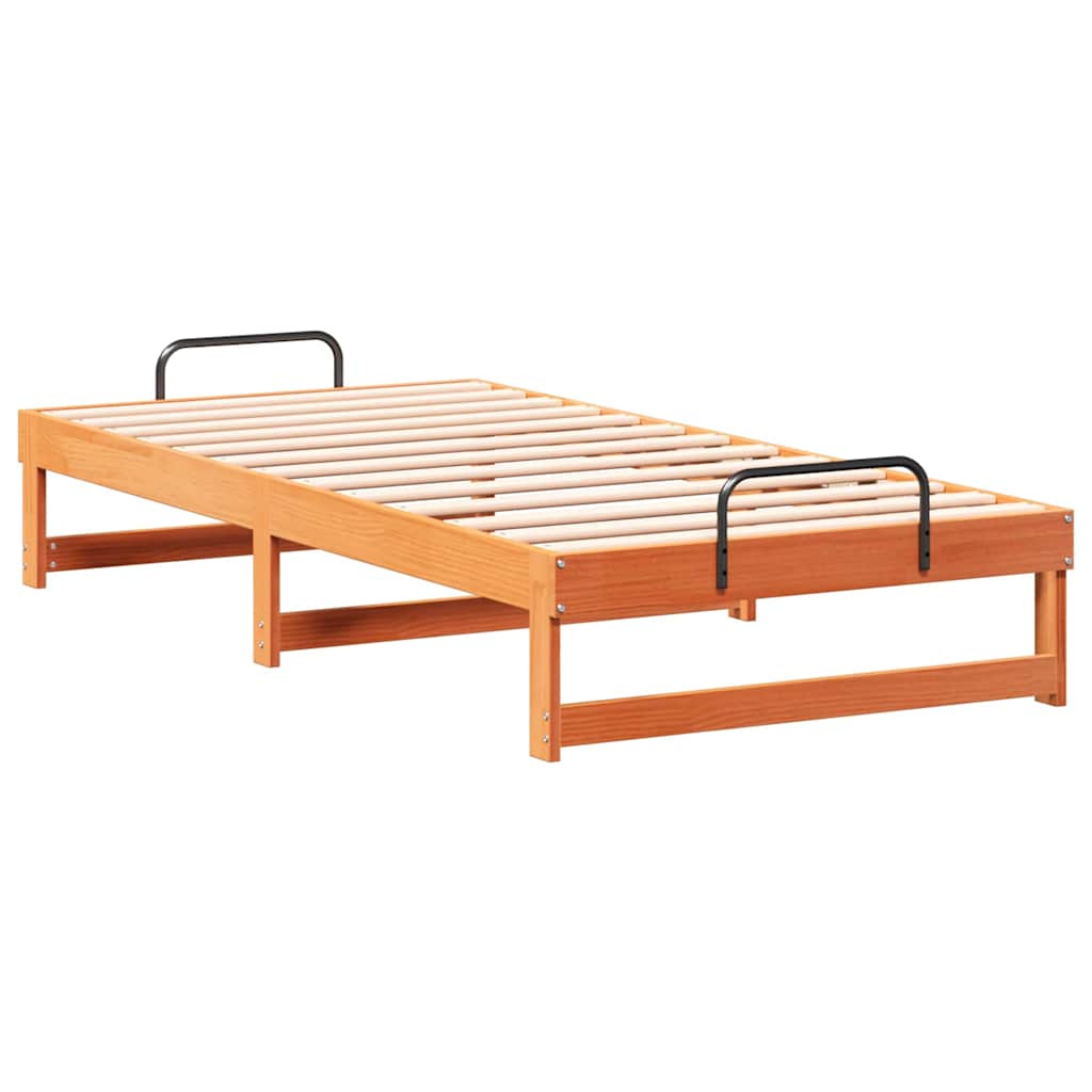 Bettrahmen Braun 90 x 200 cm Massives Kiefernholz