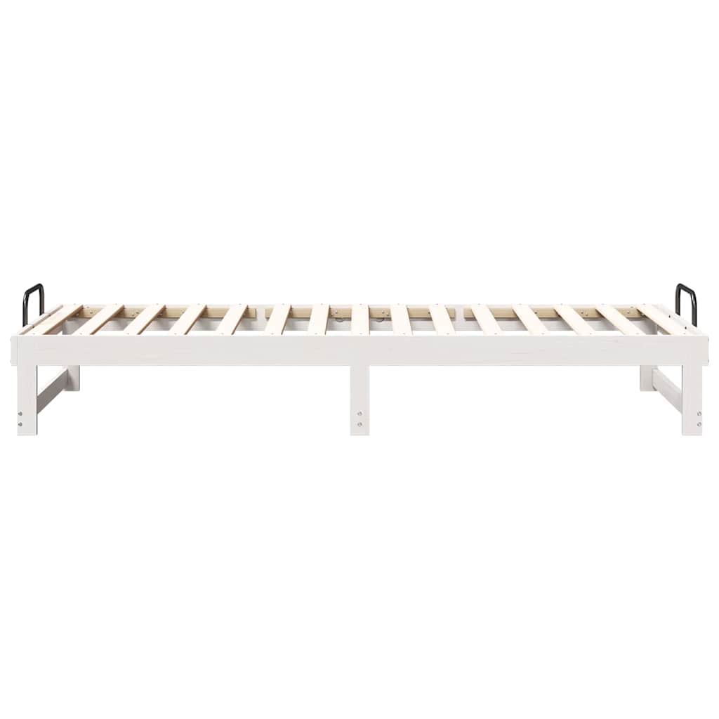 Bettrahmen Weiß 80 x 200 cm Massives Kiefernholz