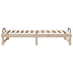 Bettrahmen Braun 90 x 190 cm Massives Kiefernholz