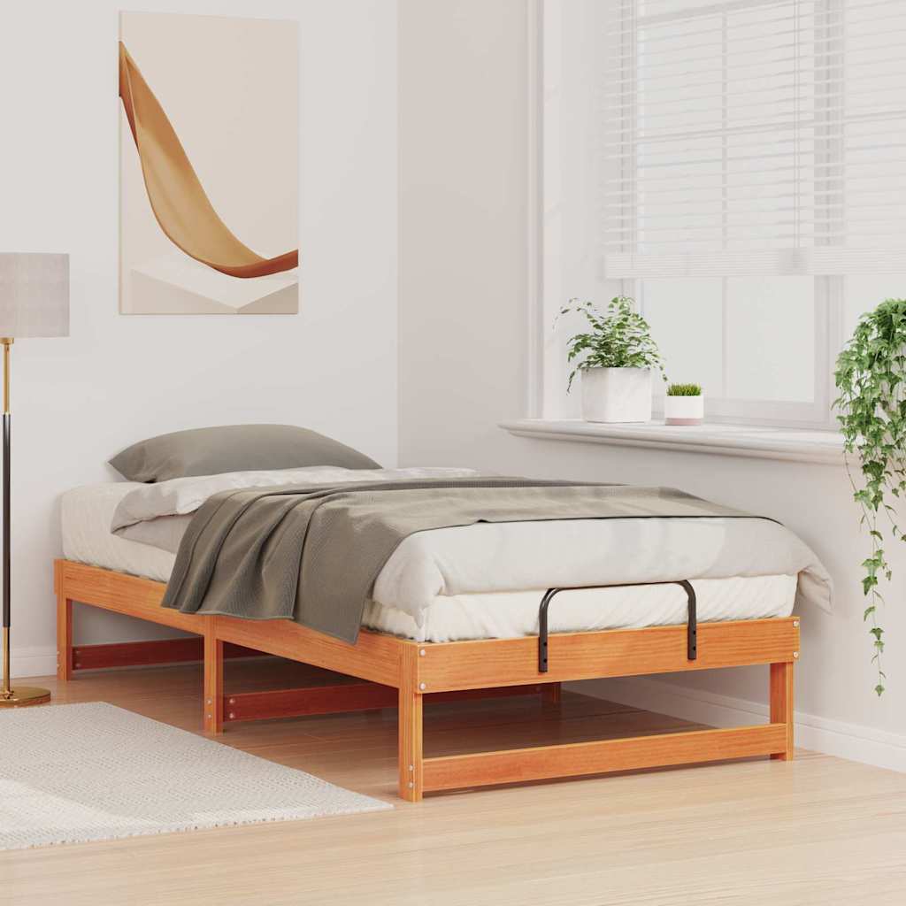 Bettrahmen Braun 90 x 190 cm Massives Kiefernholz