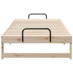 Bettrahmen Braun 75 x 190 cm Massives Kiefernholz