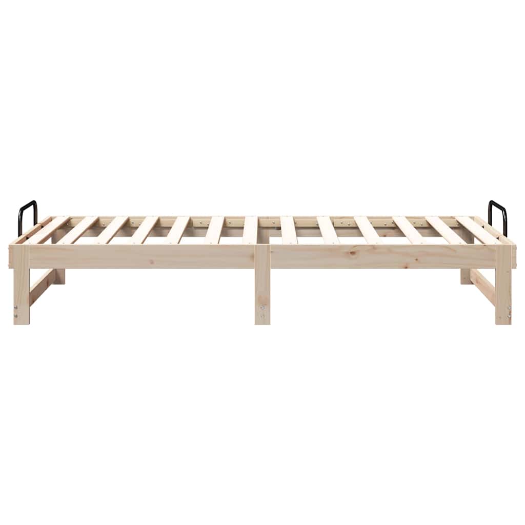 Bettrahmen Braun 75 x 190 cm Massives Kiefernholz