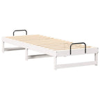 Bettrahmen Weiß 80 x 210 cm Massives Kiefernholz