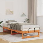 Bettrahmen Braun 90 x 210 cm Massives Kiefernholz