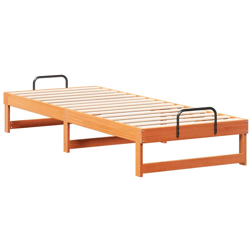 Bettrahmen Braun 90 x 210 cm Massives Kiefernholz