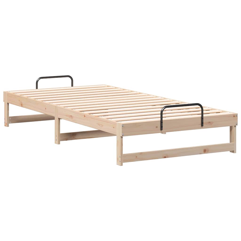 Bettrahmen Braun 100 x 210 cm Massives Kiefernholz