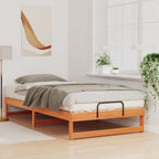 Bettrahmen Braun 100 x 210 cm Massives Kiefernholz