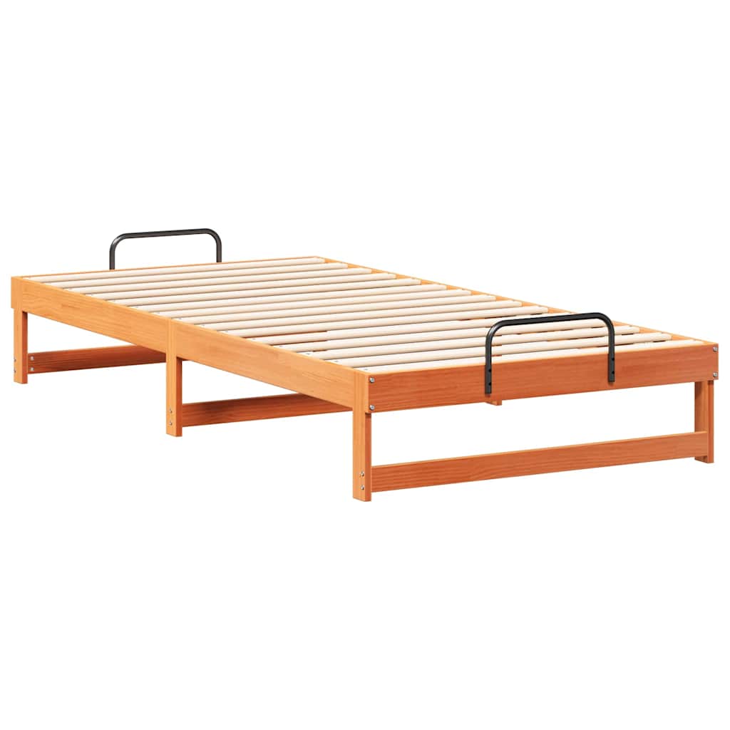 Bettrahmen Braun 100 x 210 cm Massives Kiefernholz