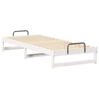 Bettrahmen Weiß 80 x 220 cm Massives Kiefernholz