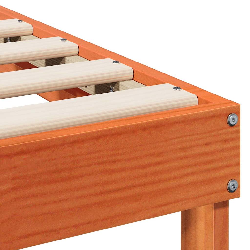 Bettrahmen Braun 80 x 220 cm Massives Kiefernholz