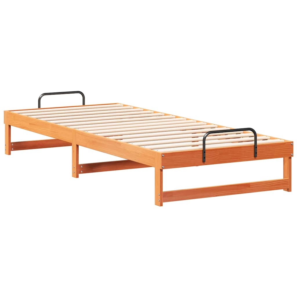 Bettrahmen Braun 100 x 220 cm Massives Kiefernholz