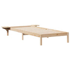Bettgestell mit Nachttischen Natur 80 x 210 cm