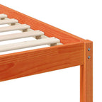 Bettgestell mit Nachttischen Wachsbraun 90 x 210 cm