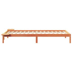 Bettgestell mit Nachttischen Wachsbraun 90 x 210 cm