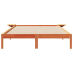 Bettgestell mit Nachttischen Wachsbraun 160 x 210 cm