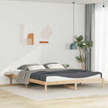 Bettgestell mit Nachttischen Natur 200 x 210 cm