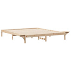 Bettgestell mit Nachttischen Natur 200 x 210 cm
