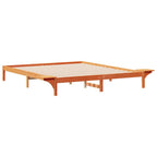 Bettgestell mit Nachttischen Wachsbraun 200 x 210 cm