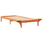Bettgestell mit Nachttischen Wachsbraun 90 x 220 cm