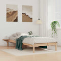 Bettgestell mit Nachttischen Natur 100 x 220 cm