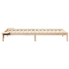 Bettgestell mit Nachttischen Natur 100 x 220 cm