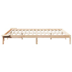 Bettgestell mit Nachttischen Natur 200 x 220 cm