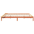Bettgestell mit Nachttischen Wachsbraun 200 x 220 cm