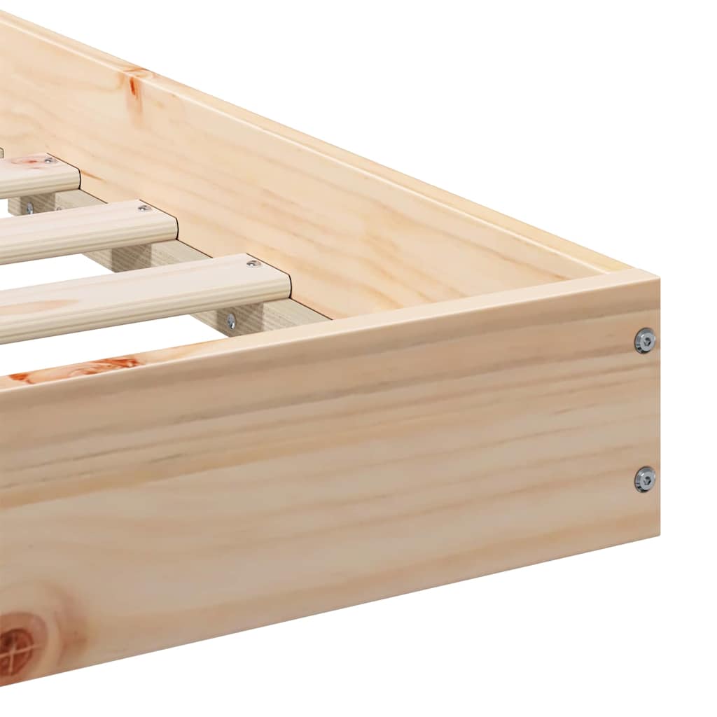 Bettrahmen Braun 200 x 200 cm Massives Kiefernholz
