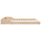 Bettrahmen Braun 140 x 190 cm Massives Kiefernholz