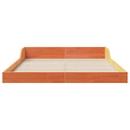 Bettrahmen Wachsbraun 135 x 190 cm Massives Kiefernholz