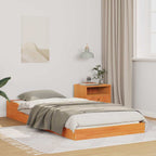 Bettrahmen Wachsbraun 90 x 190 cm Massives Kiefernholz