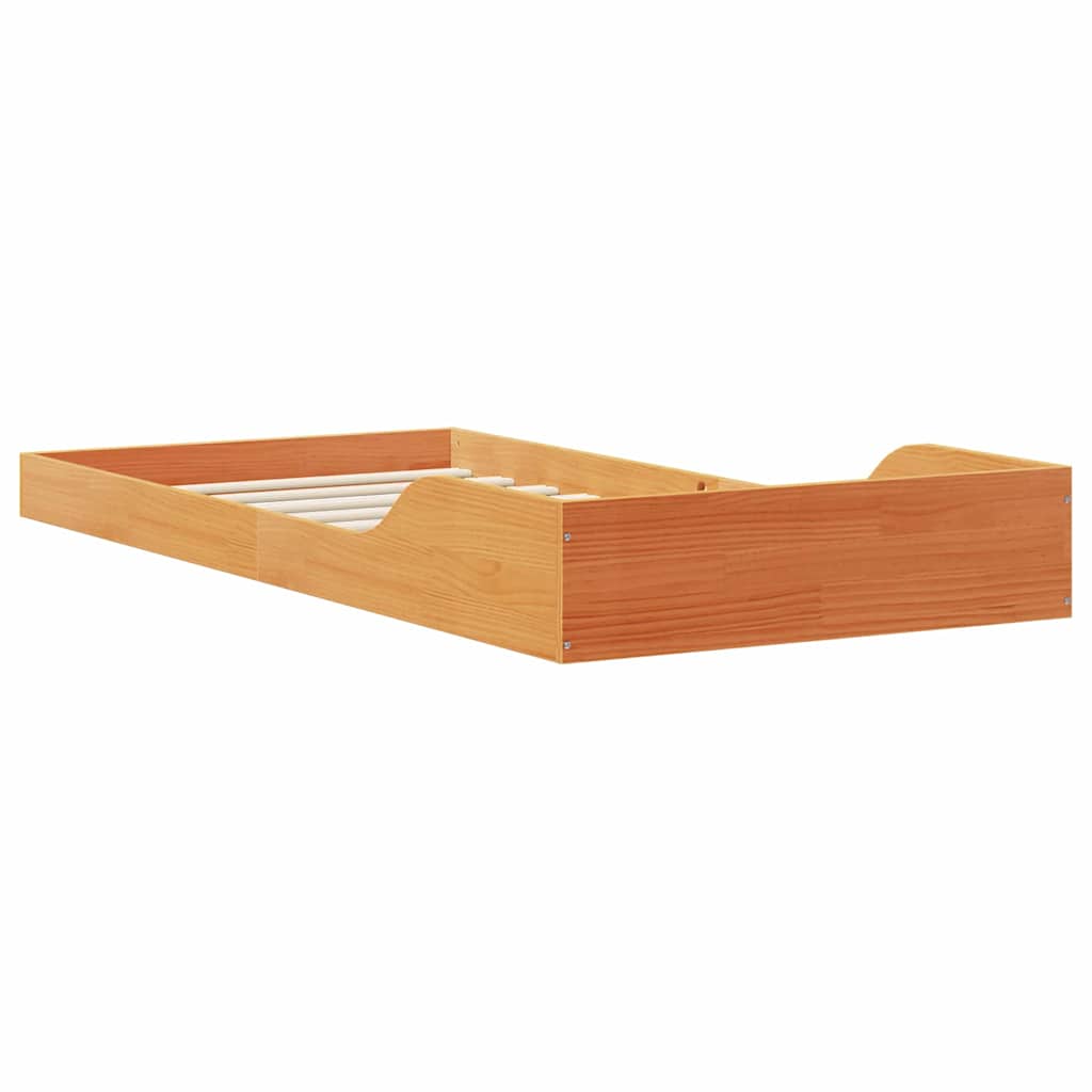 Bettrahmen Wachsbraun 90 x 190 cm Massives Kiefernholz