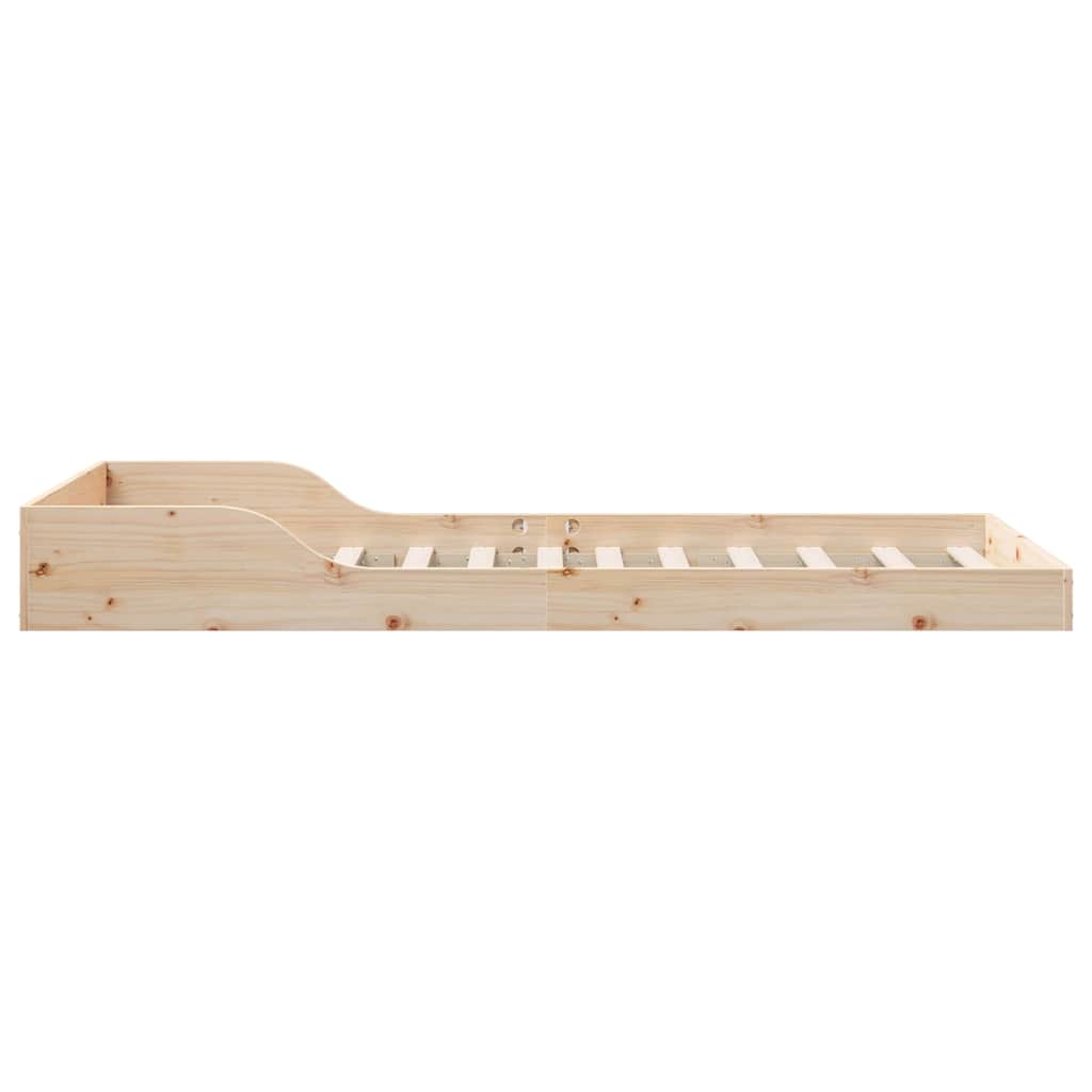 Bettrahmen Natur 75 x 190 cm Massives Kiefernholz
