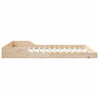 Bettrahmen Braun 140 x 210 cm Massives Kiefernholz