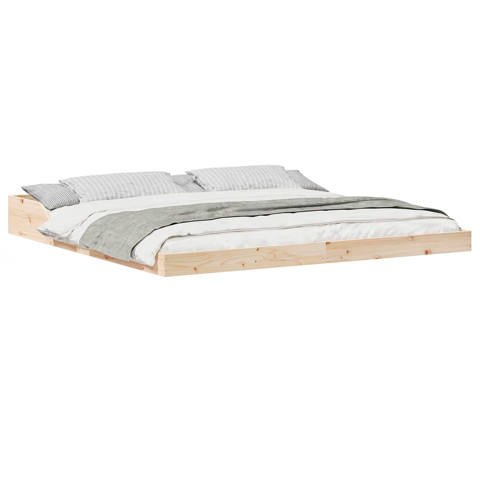 Bettrahmen Braun 200 x 210 cm Massives Kiefernholz