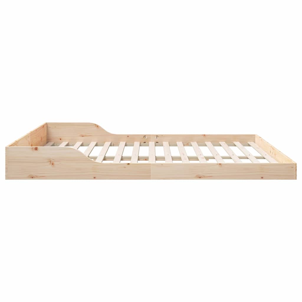 Bettrahmen Braun 200 x 210 cm Massives Kiefernholz