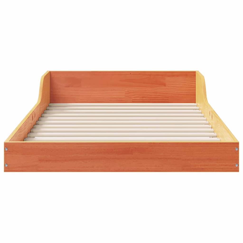 Bettrahmen Wachsbraun 80 x 220 cm Massives Kiefernholz