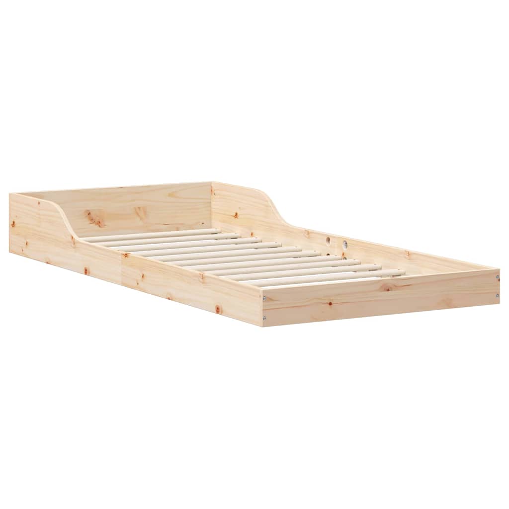 Bettrahmen Natur 90 x 220 cm Massives Kiefernholz