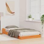 Bettrahmen Wachsbraun 90 x 220 cm Massives Kiefernholz