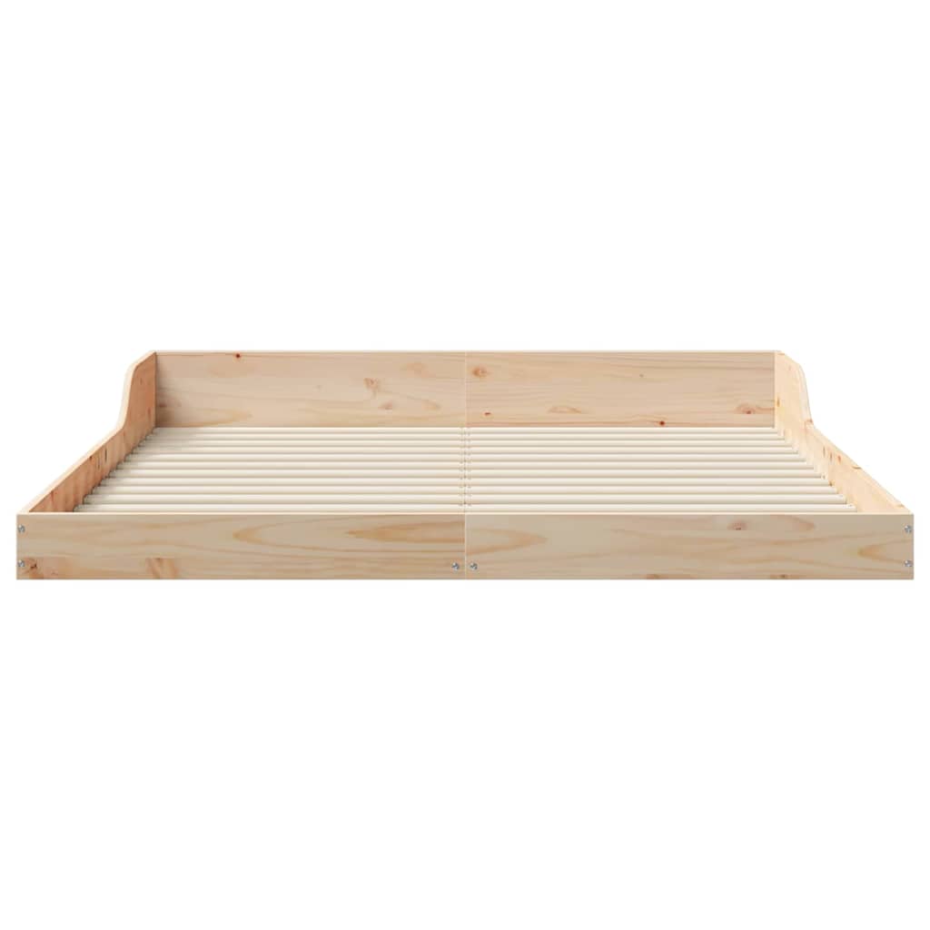 Bettrahmen Braun 160 x 220 cm Massives Kiefernholz