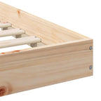 Bettrahmen Braun 200 x 220 cm Massives Kiefernholz