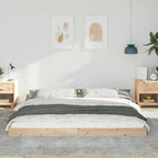 Bettrahmen Braun 200 x 220 cm Massives Kiefernholz